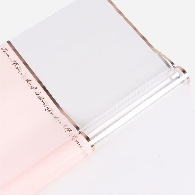 Papel de embalagem Opp de flores plásticas da linha ouro MYHC-70