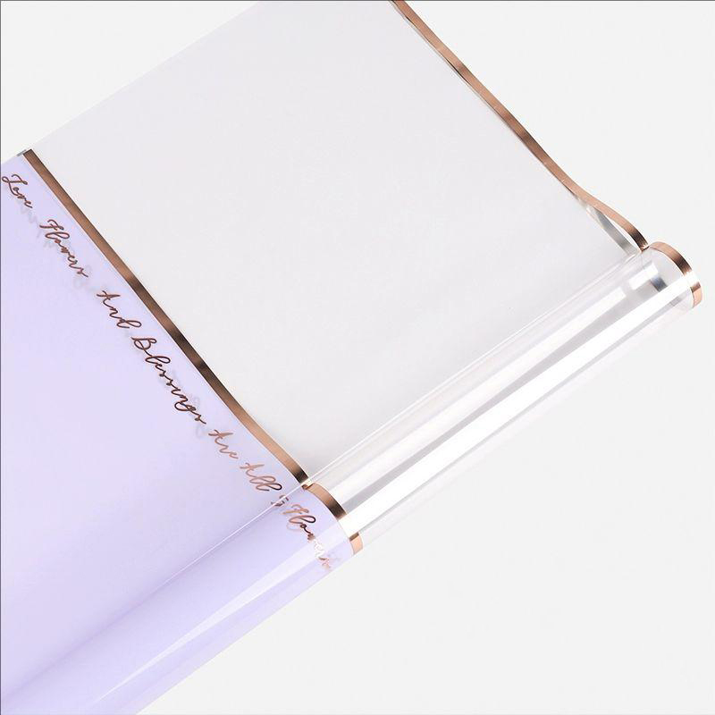 Papel de embalagem Opp de flores plásticas da linha ouro MYHC-70