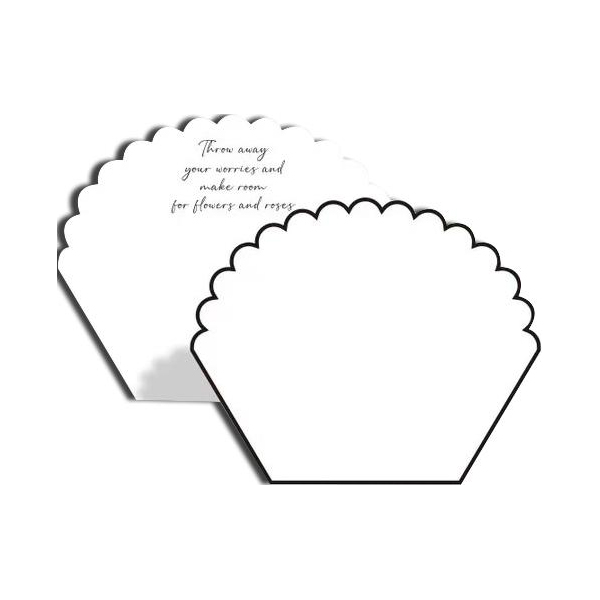 Papel de embrulho de flores de algodão monocromático em forma de pétala MYHC-71