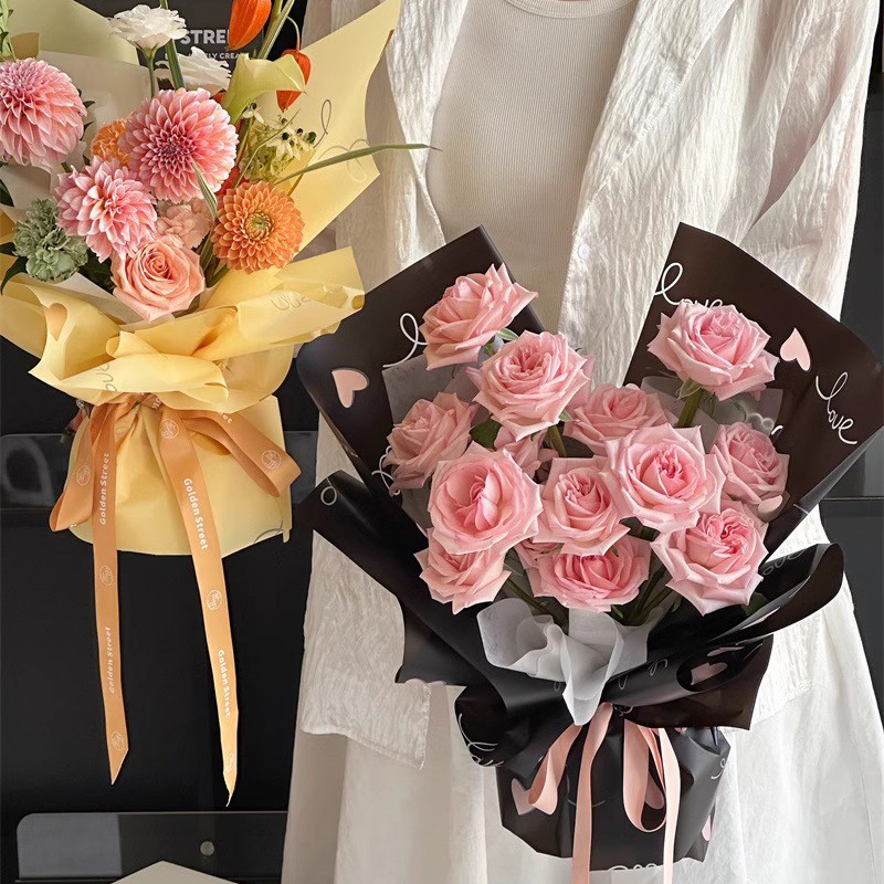 MYHC-75 6 cores 57×57cm (±2cm) filme fosco para embalagem de flores