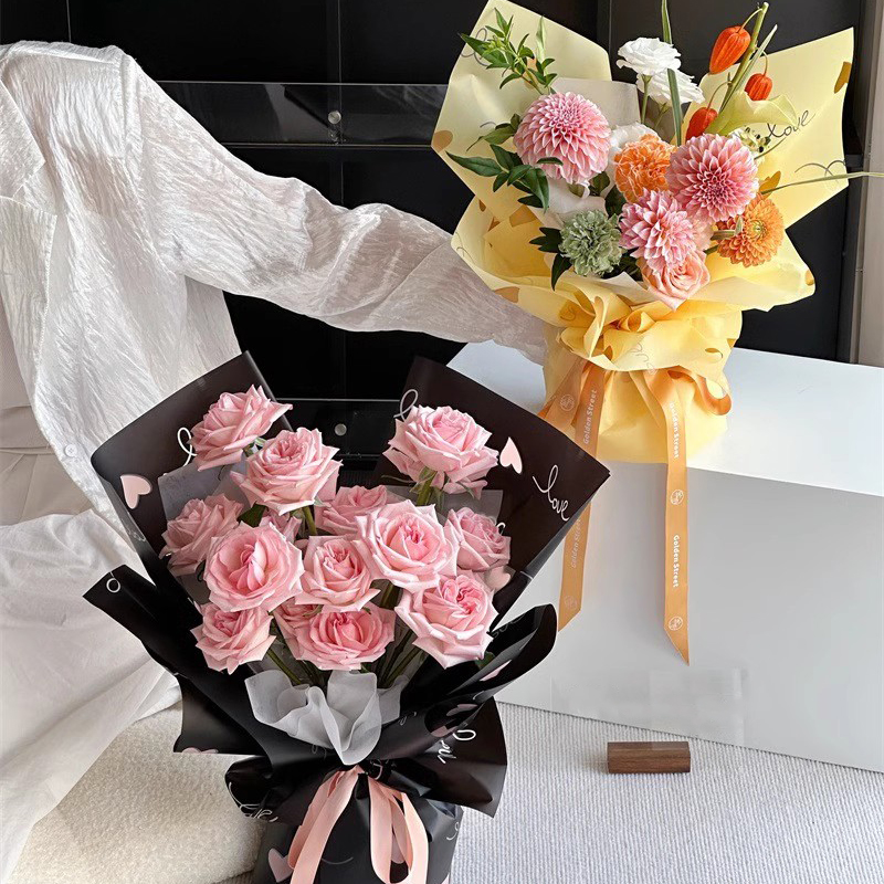 MYHC-75 6 cores 57×57cm (±2cm) filme fosco para embalagem de flores