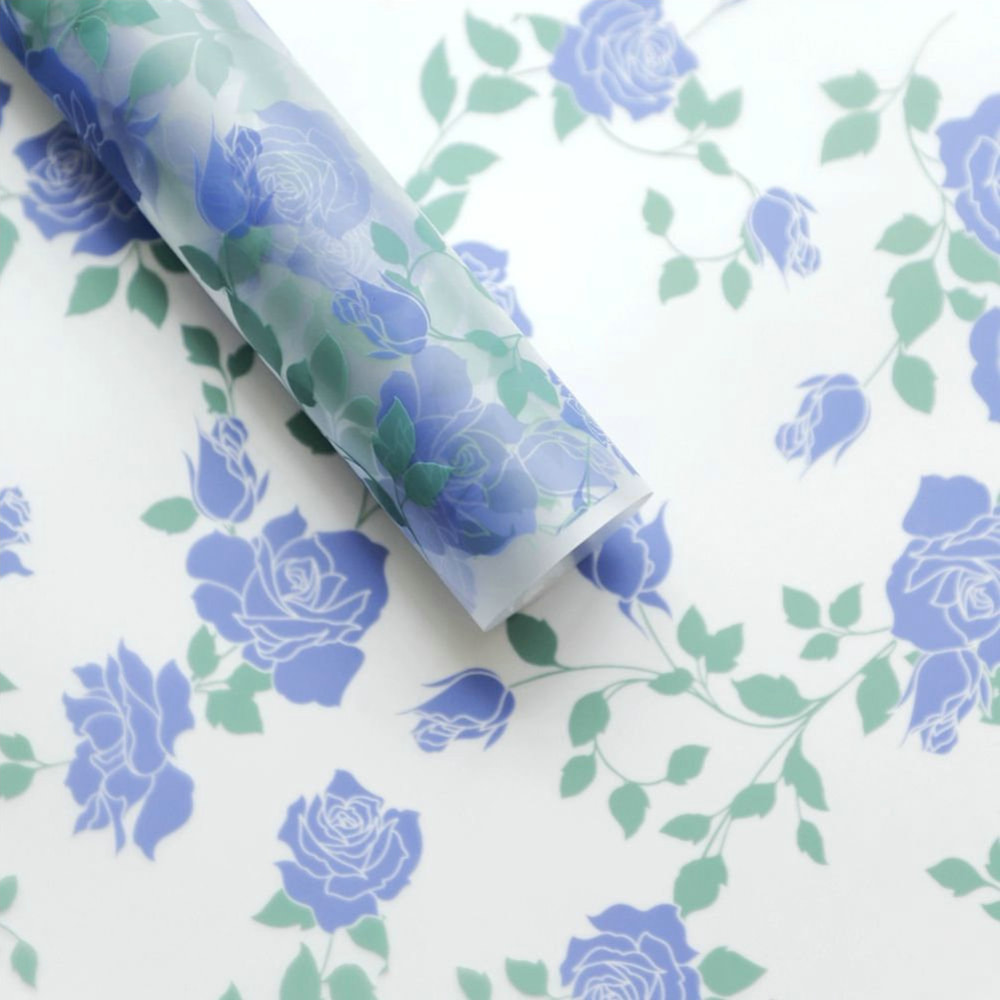 MYHC-79 Rose Print, duas cores, filme transparente para embalagem de flores