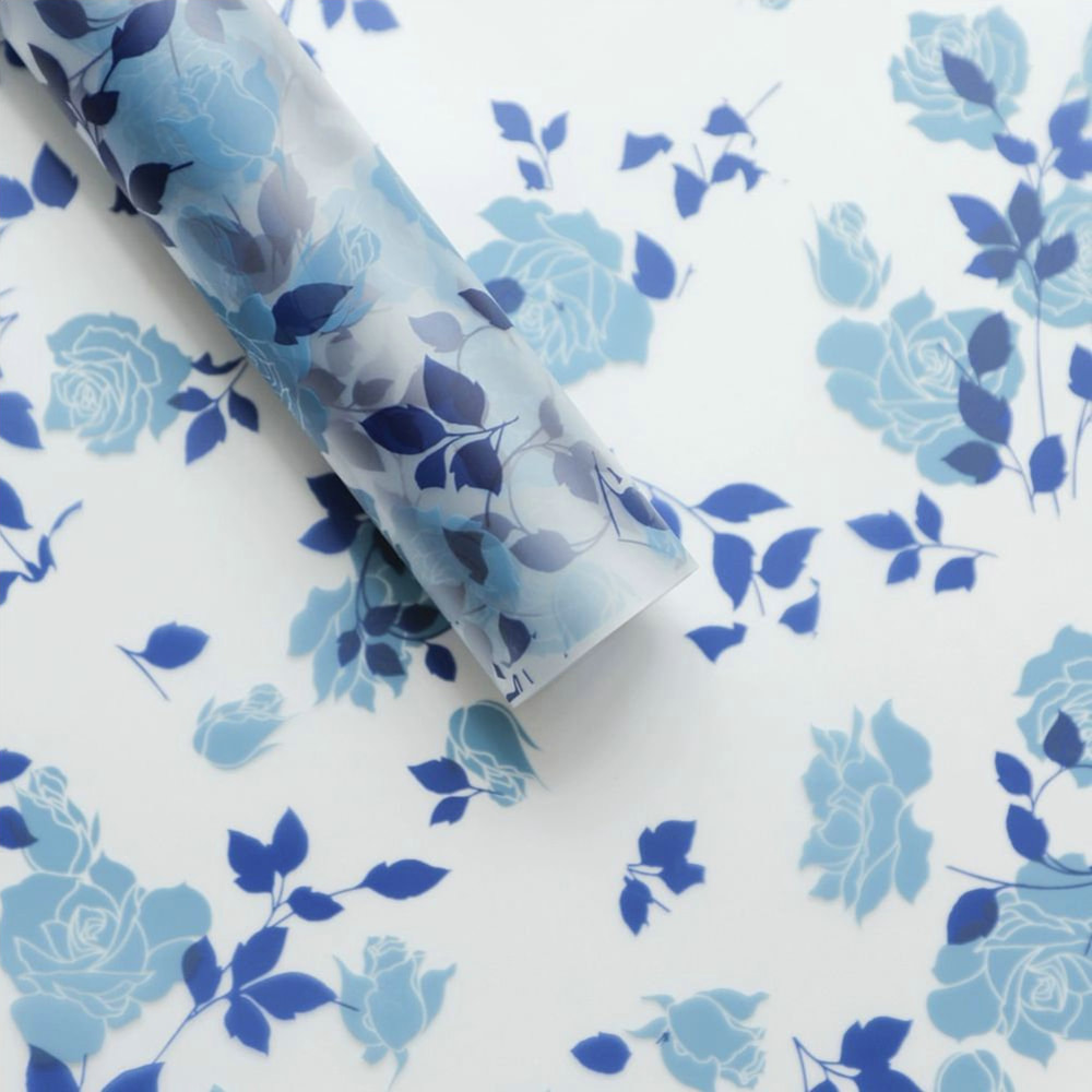 MYHC-79 Rose Print, duas cores, filme transparente para embalagem de flores