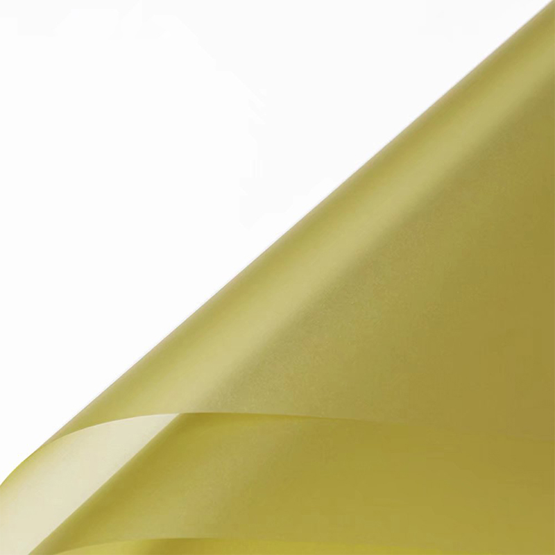 Papel de embrulho de flores translúcido de cor sólida fosca