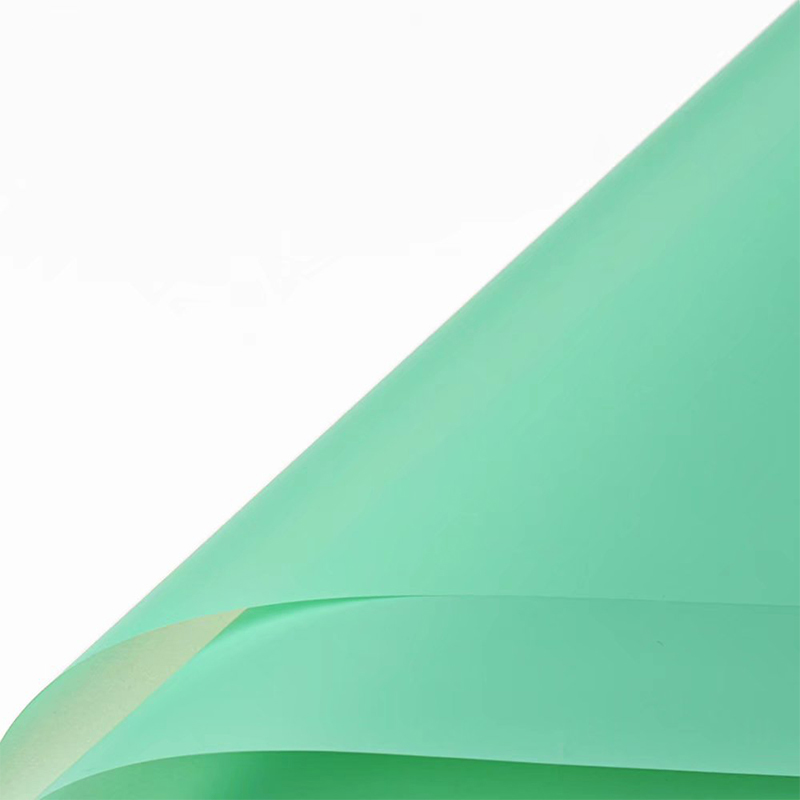Papel de embrulho de flores translúcido de cor sólida fosca