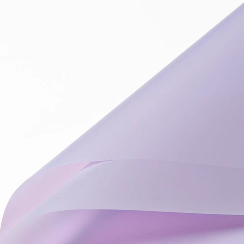 Papel de embrulho de flores translúcido de cor sólida fosca