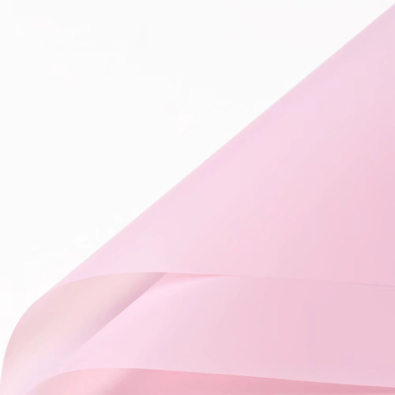 Papel de embrulho de flores translúcido de cor sólida fosca
