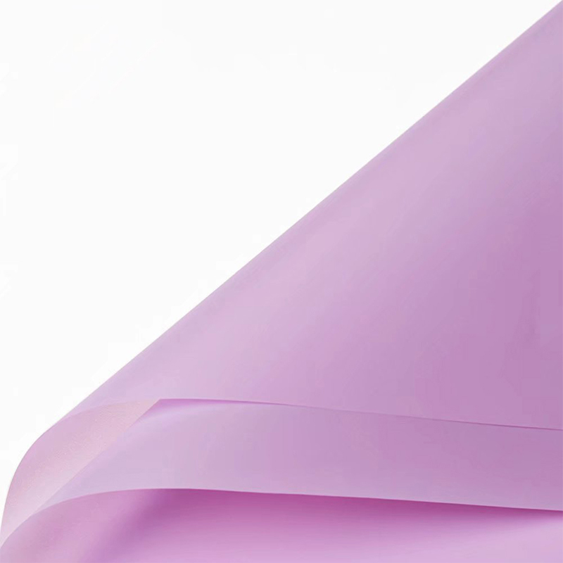 Papel de embrulho de flores translúcido de cor sólida fosca