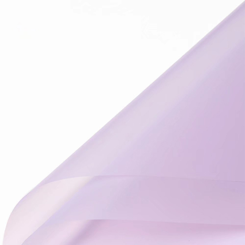 Papel de embrulho de flores translúcido de cor sólida fosca