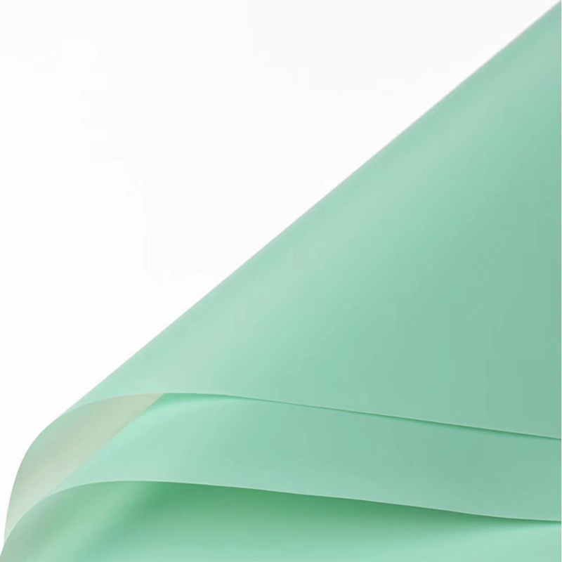 Papel de embrulho de flores translúcido de cor sólida fosca
