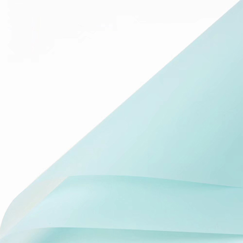 Papel de embrulho de flores translúcido de cor sólida fosca