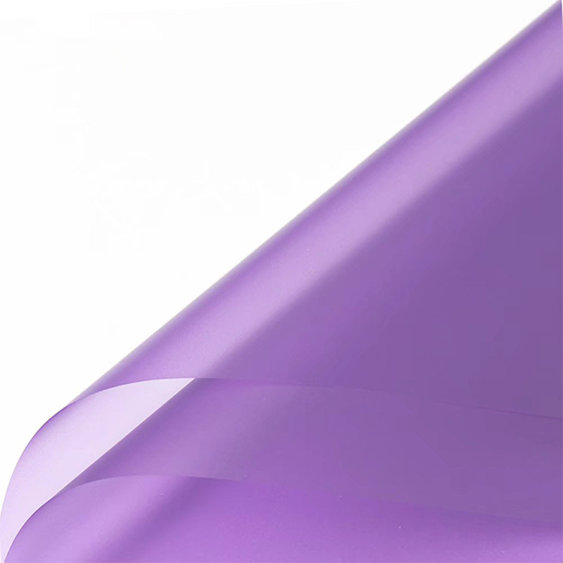 Papel de embrulho de flores translúcido de cor sólida fosca