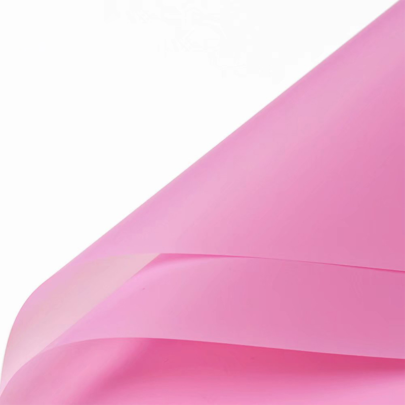 Papel de embrulho de flores translúcido de cor sólida fosca