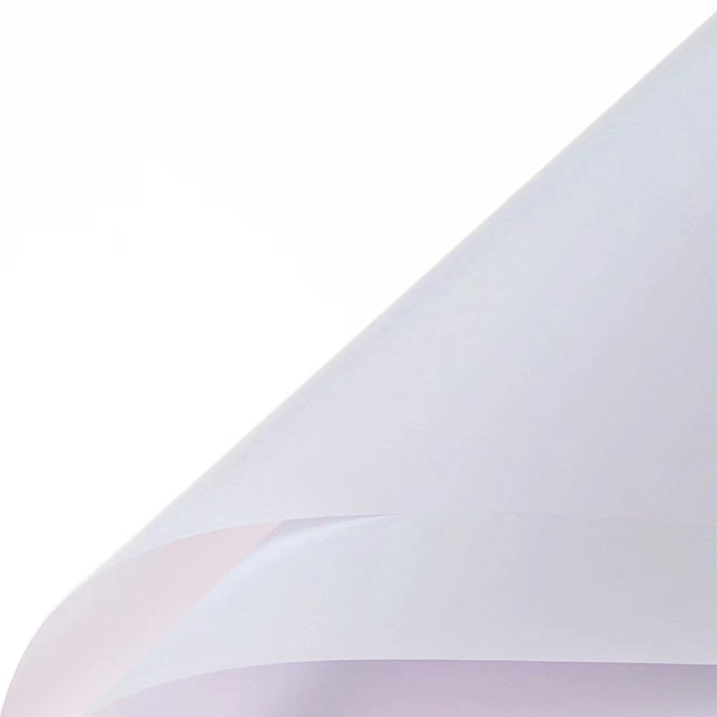 Papel de embrulho de flores translúcido de cor sólida fosca