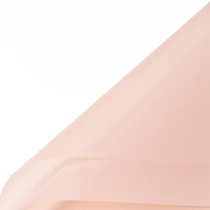 Papel de embrulho de flores translúcido de cor sólida fosca