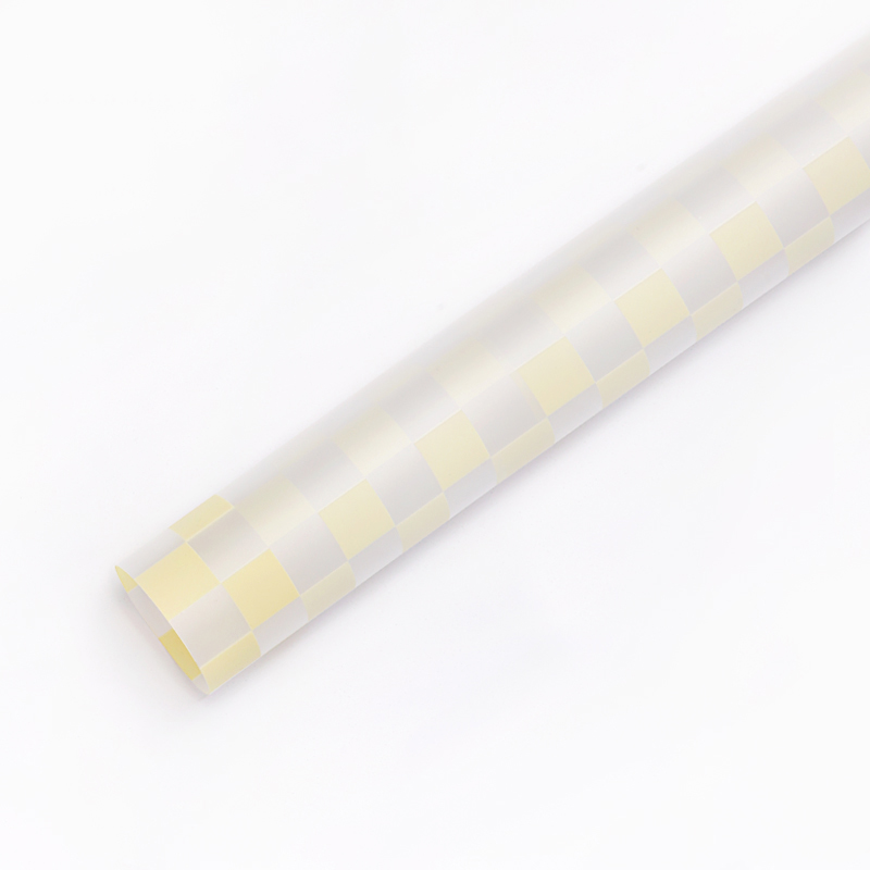 Papel de embrulho para buquê xadrez multicolorido