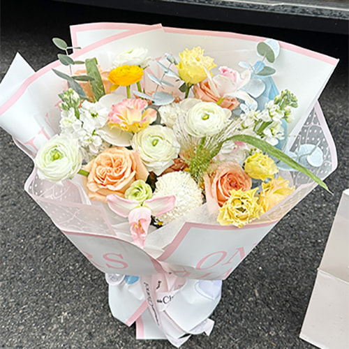 Papel de embrulho de flores com textura suave