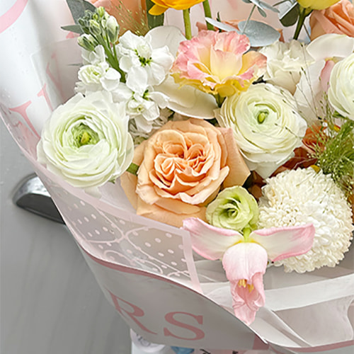 Papel de embrulho de flores com textura suave