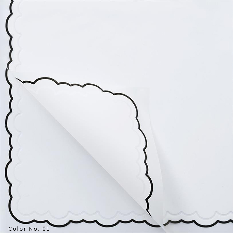 Papel de embrulho de flores com filme gelatinoso de pétalas