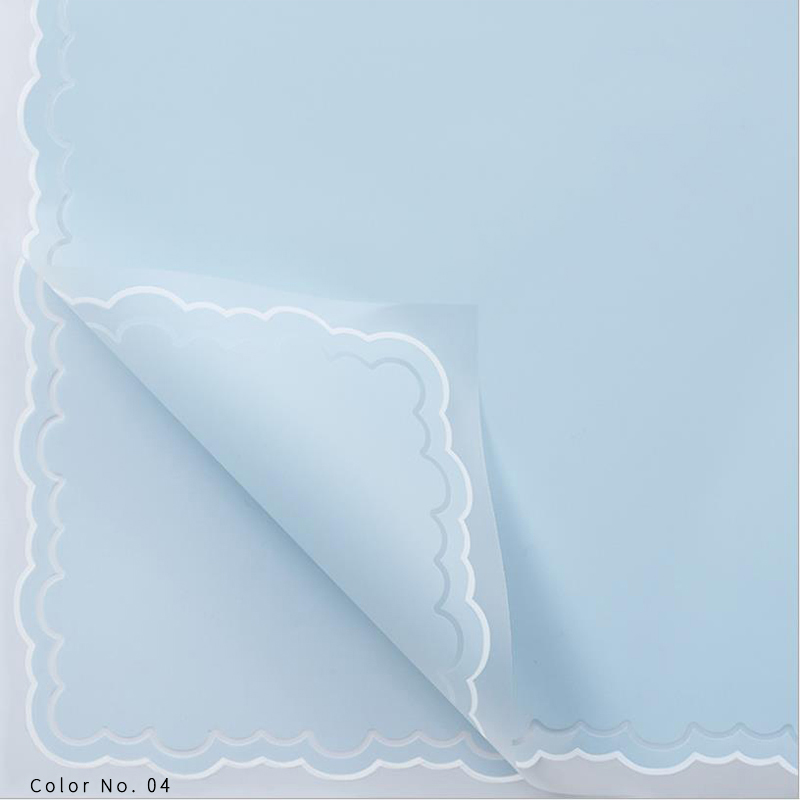 Papel de embrulho de flores com filme gelatinoso de pétalas