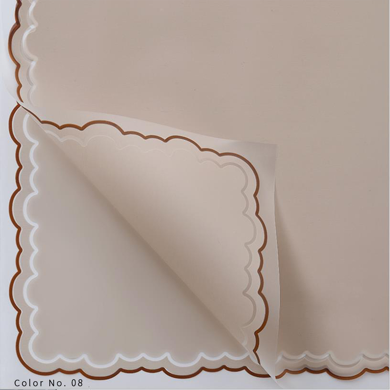 Papel de embrulho de flores com filme gelatinoso de pétalas
