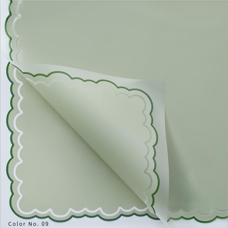 Papel de embrulho de flores com filme gelatinoso de pétalas