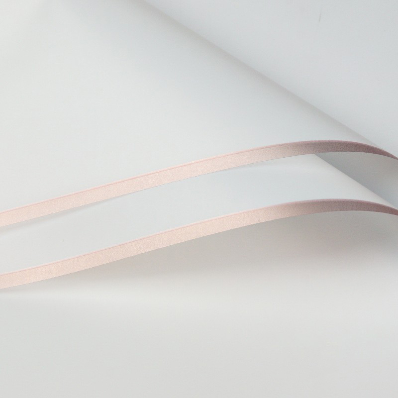 Papel de embrulho de flores fosco com bordas douradas