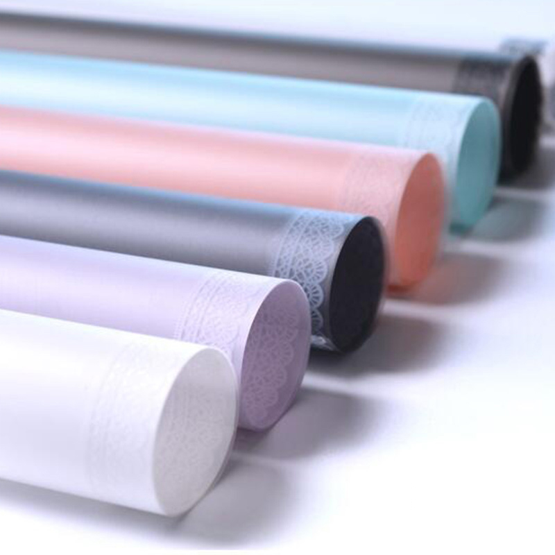 Papel de embrulho de flor fosco rendado