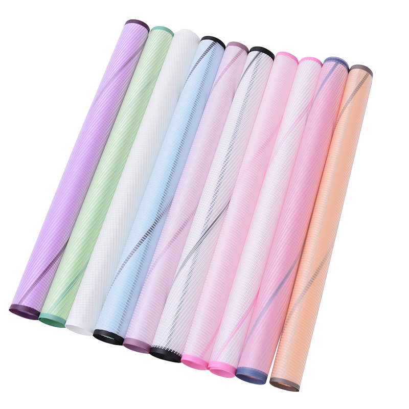 Papel de embrulho de flores listrado