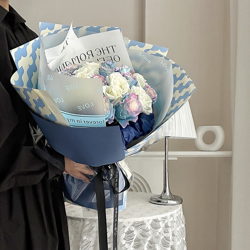Filme para embalagem de flores flexível e resistente a rasgos