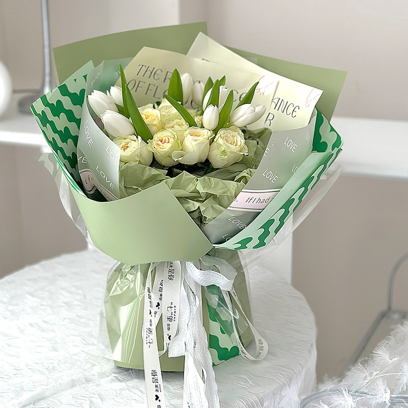 Filme para embalagem de flores flexível e resistente a rasgos