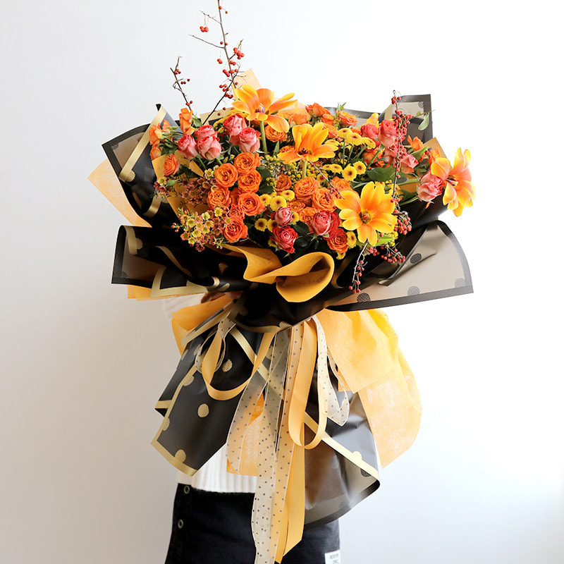 Papel de embrulho de flores DIY fosco Hansu