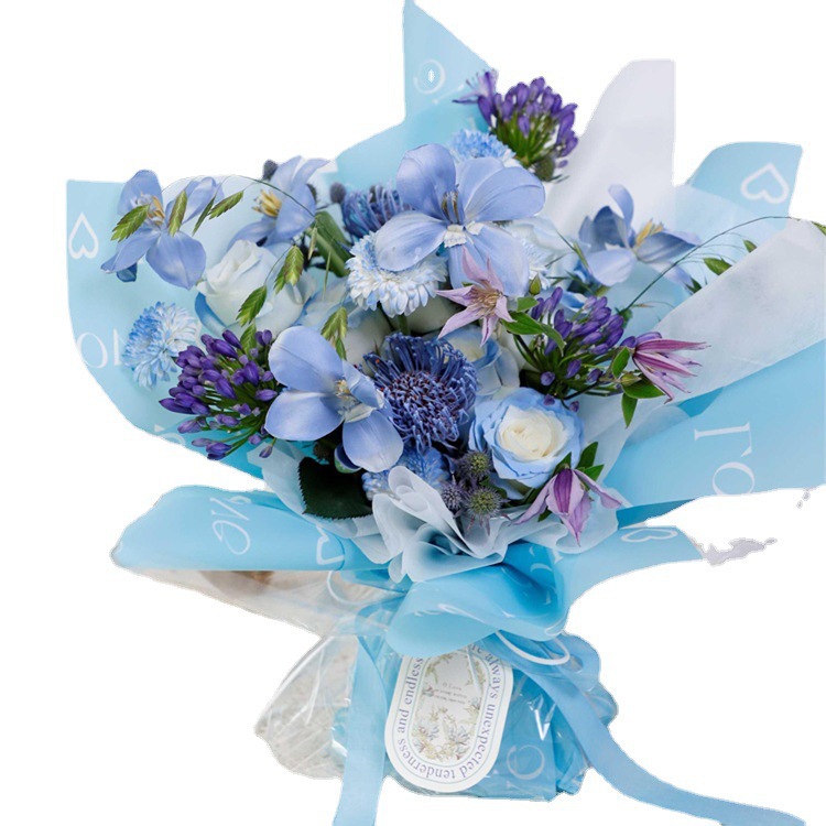Cartas de amor estampadas design flor embrulho nosso papel com revestimento impermeável colorido