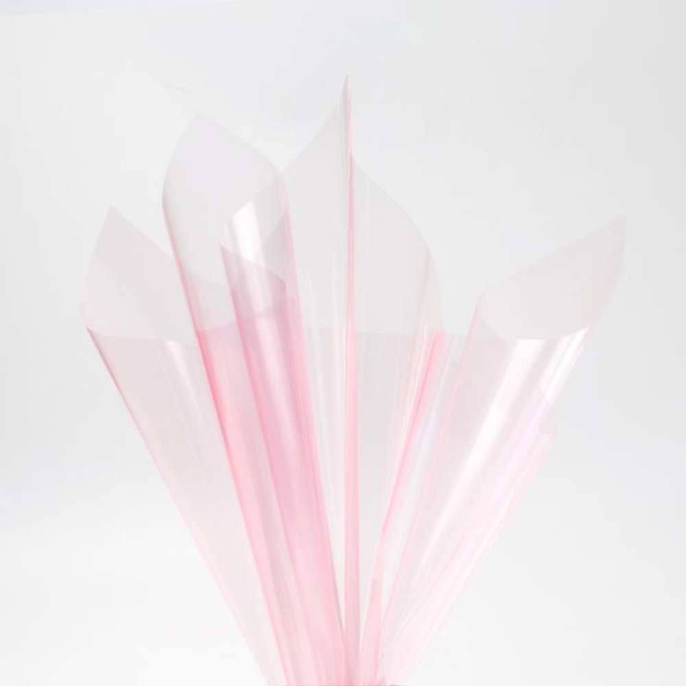 Papel de embrulho de flores de cristal transparente à prova d'água