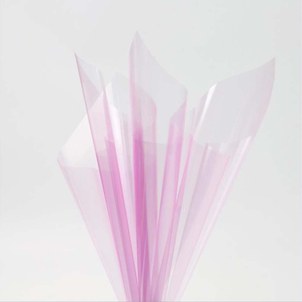 Papel de embrulho de flores de cristal transparente à prova d'água