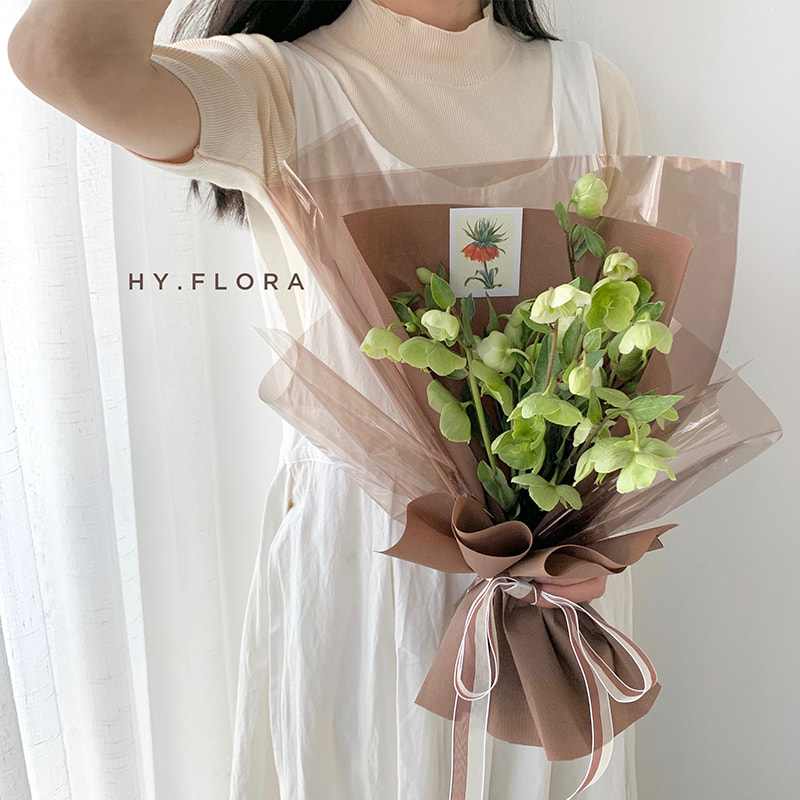 Papel de embrulho de flores de cristal transparente à prova d'água