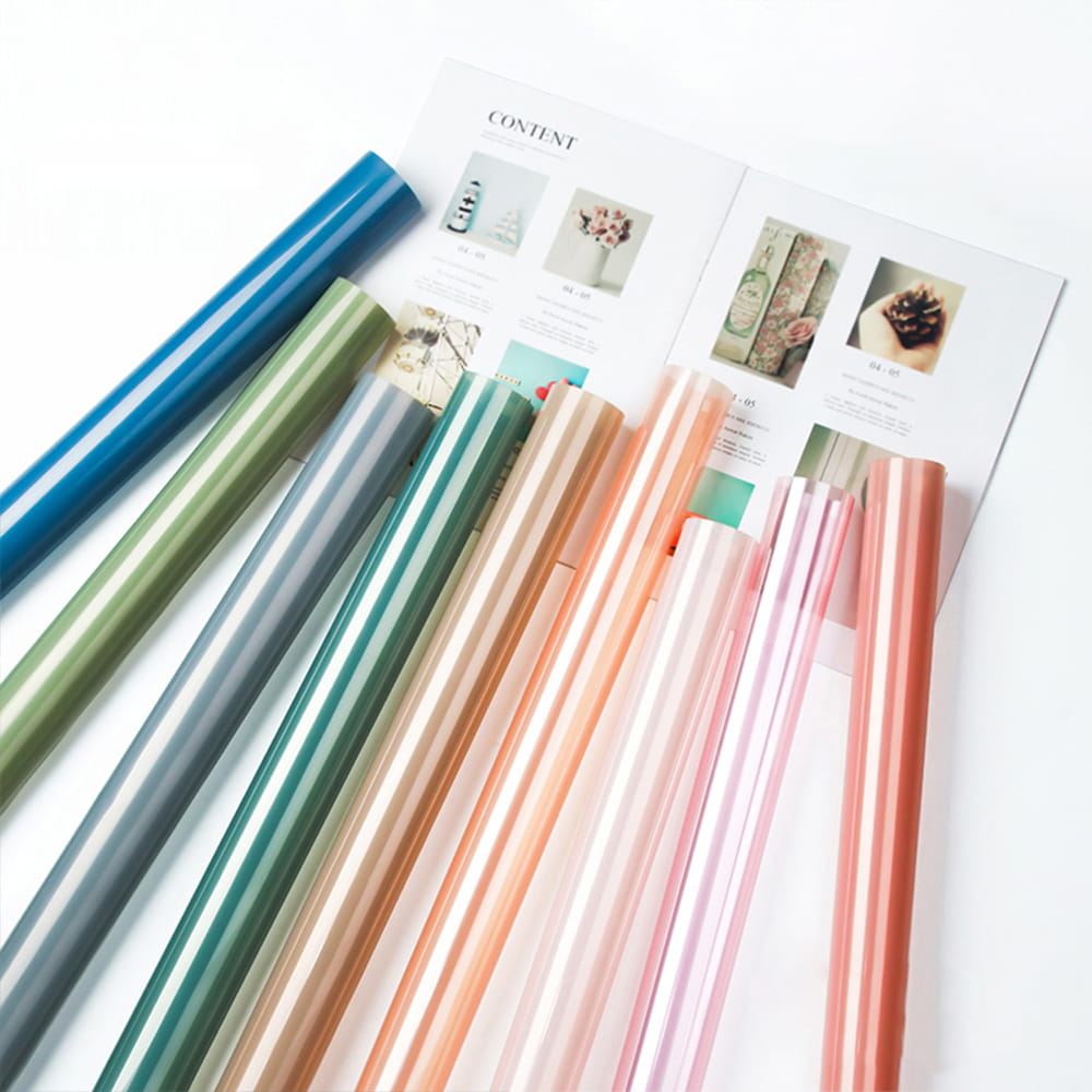 Papel de embrulho de flores de cristal transparente à prova d'água