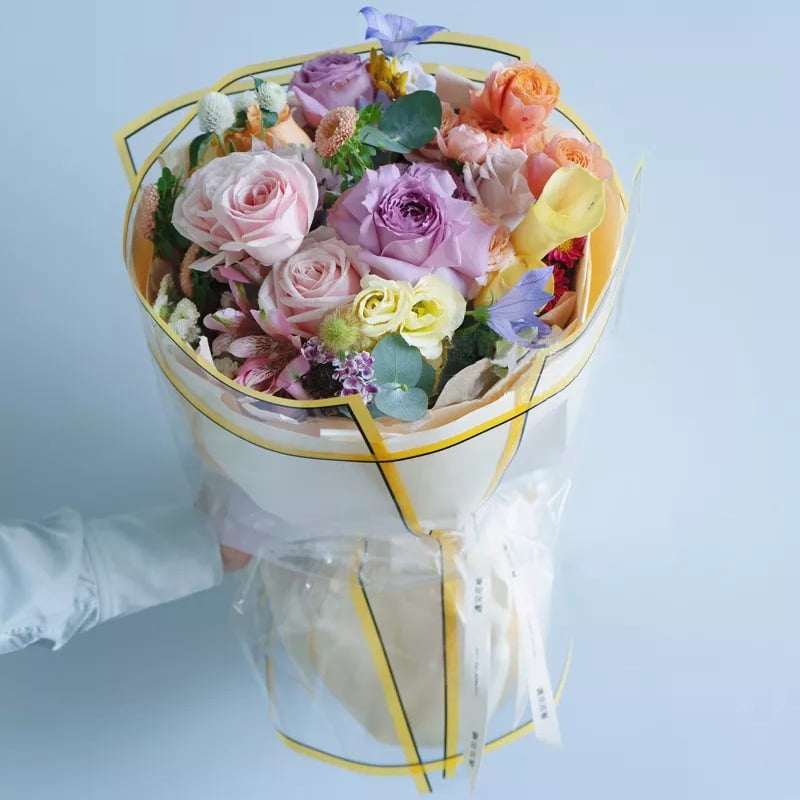 Papel de envolvimento impermeável matte impermeável da flor do íon de prata semi transparente afiado prata