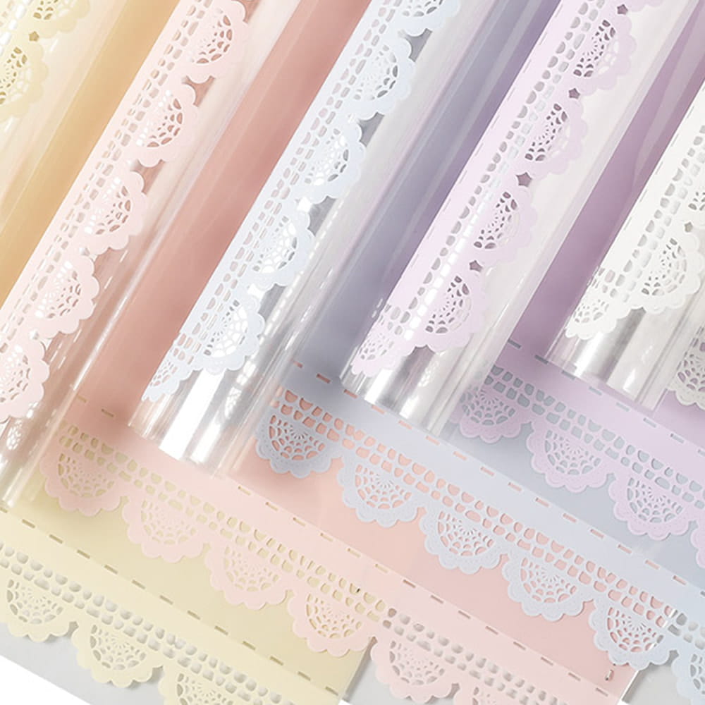 Papel embrulhado com renda impermeável espessada de plástico