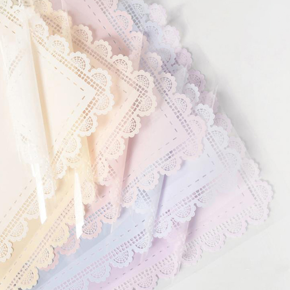 Papel embrulhado com renda impermeável espessada de plástico
