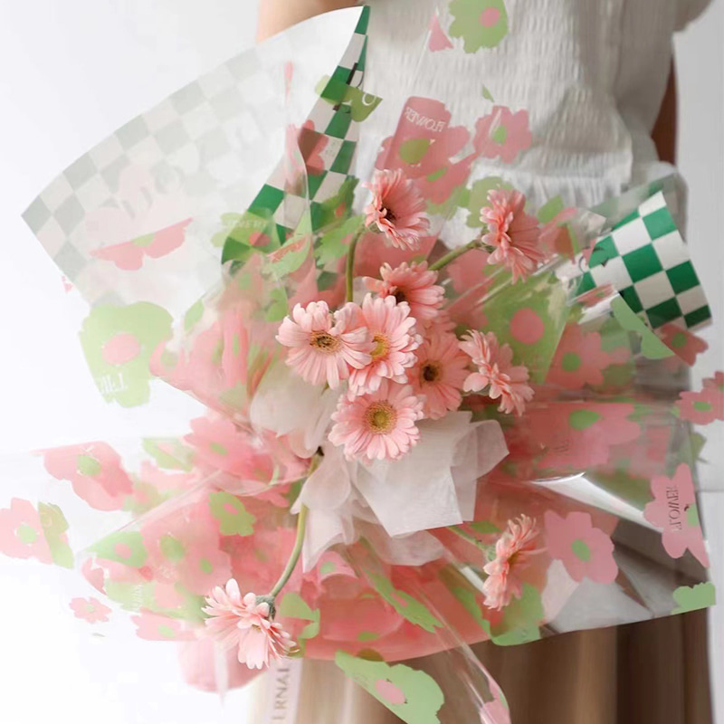 rolo floral plástico impermeável do envoltório de 58x58cm