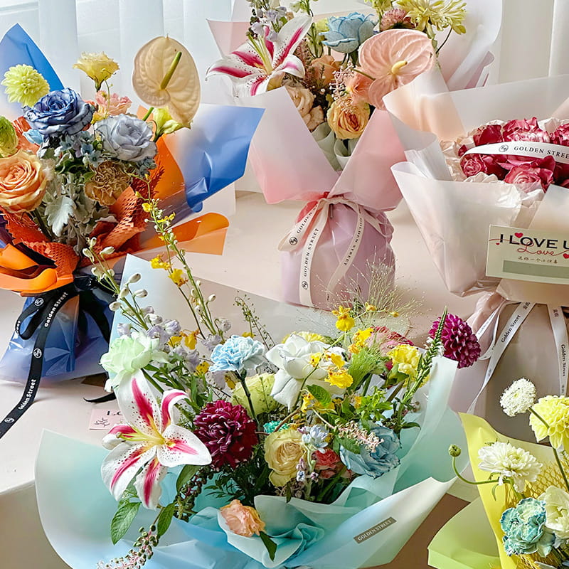 Papel de embrulho de flores de 4,5 mil OPP
