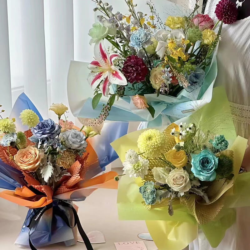 Papel de embrulho de flores de 4,5 mil OPP