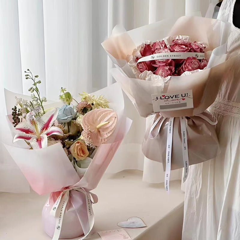 Papel de embrulho de flores de 4,5 mil OPP