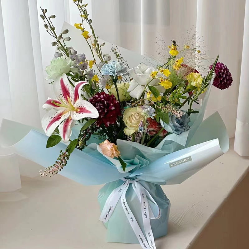 Papel de embrulho de flores de 4,5 mil OPP