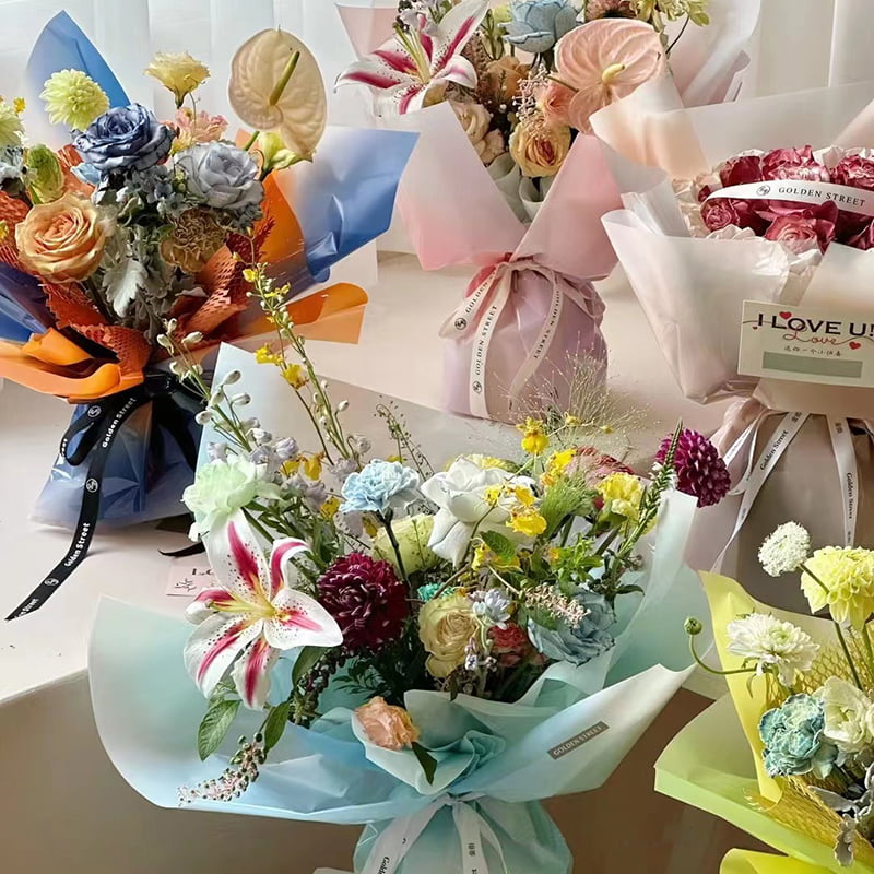 Papel de embrulho de flores de 4,5 mil OPP