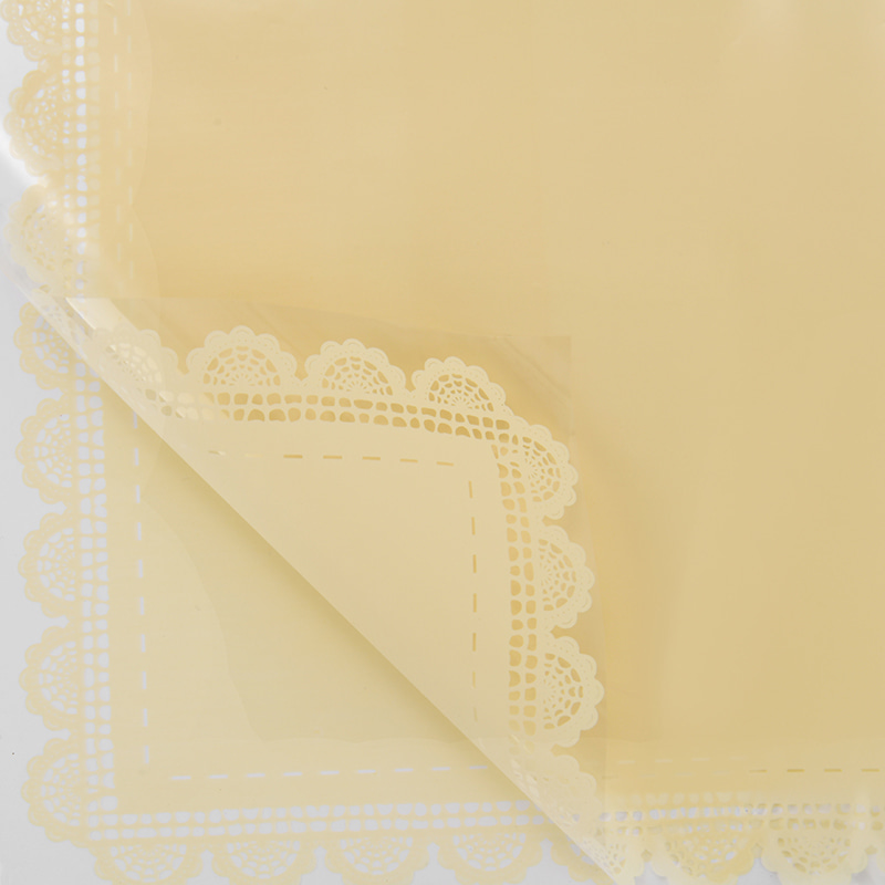 Papel embrulhado com renda impermeável espessada de plástico