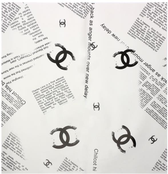 Papel de embrulho da marca Chanel