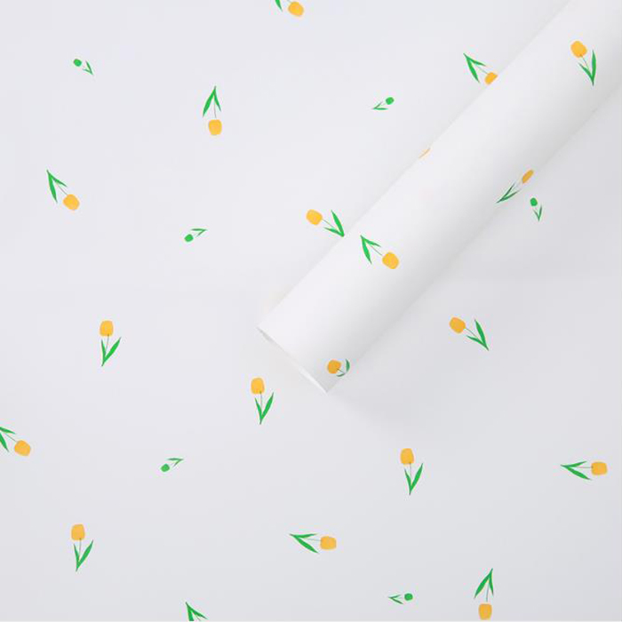 Buquê de papel de embrulho grosso com palavras artísticas