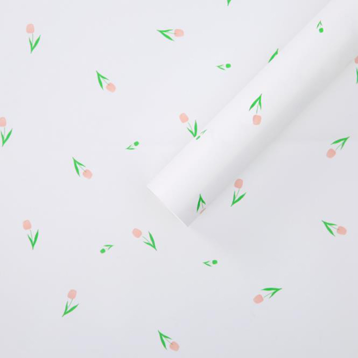 Buquê de papel de embrulho grosso com palavras artísticas